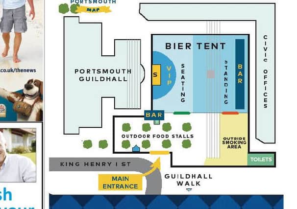 The layout for Oktoberfest in Guildhall Square