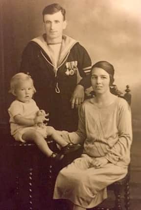 Three-badge AB Harry Tisson, who died of wounds seven months after HMS Foxglove was attacked off the Isle of Wight.