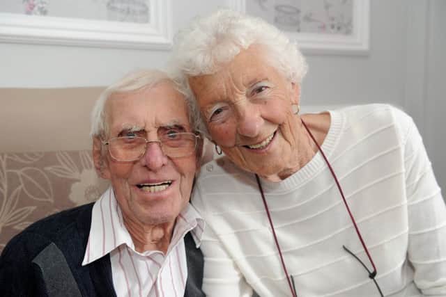 Sid and Vera Fellows celebrated their platinum wedding on the same day as Sid's 95th birthday.Picture: Sarah Standing (161288-7355)