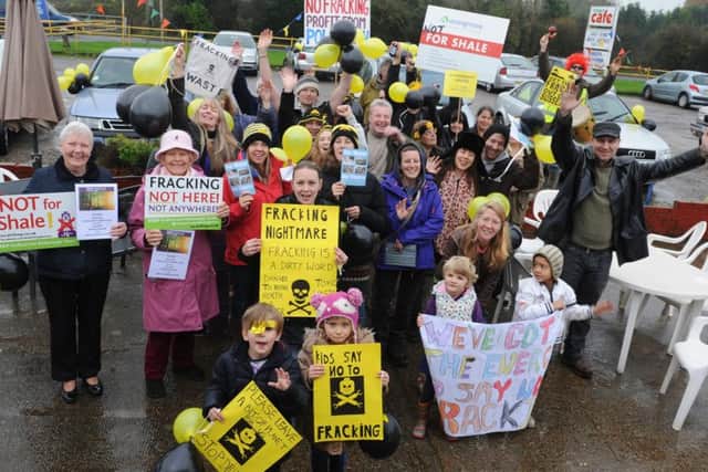 Anti-fracking protesters