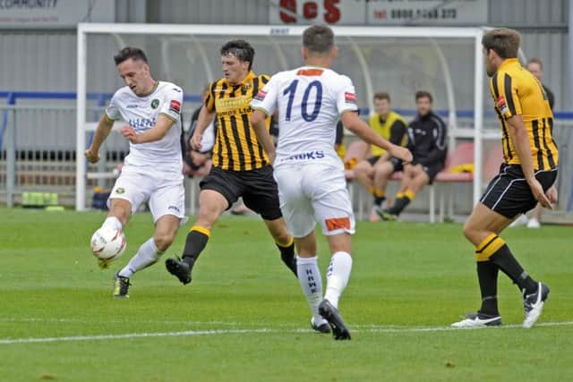 Jason Prior scored four goals in the Hawks' win against Harlow Town