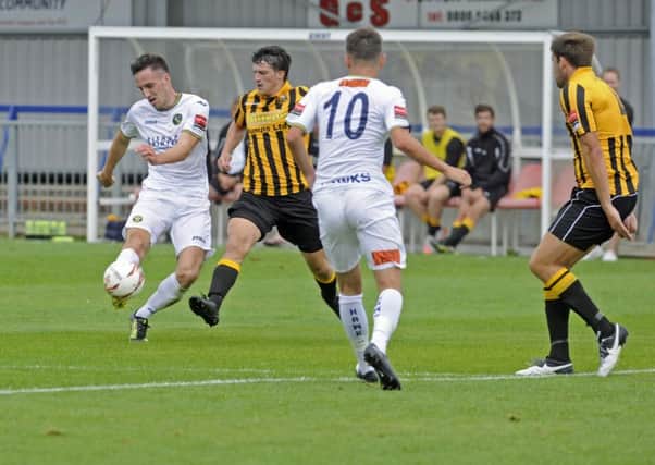 Jason Prior scored four goals in the Hawks' win against Harlow Town