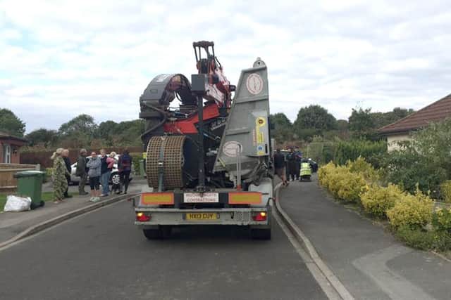 Residents in Portchester block machinery from being used on Thursday