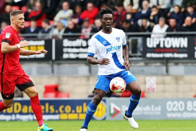 Amine Linganzi impressed for Pompey. Picture: Joe Pepler