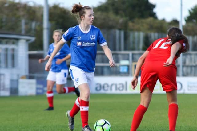 Samantha Quayle scored for Pompey Ladies against Basildon. Picture: Jordan Hampton
