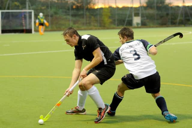 Fareham's Jamie Rawlings, left, was denied by good stops