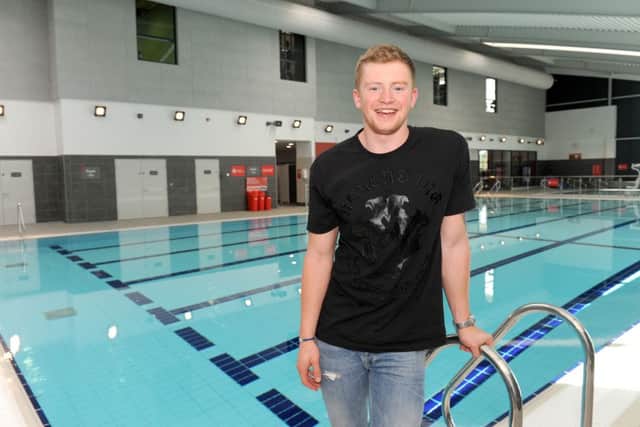 Adam Peaty at the new swimming pool at Holly Hill leisure centre Picture: Sarah Standing (161401-4194)