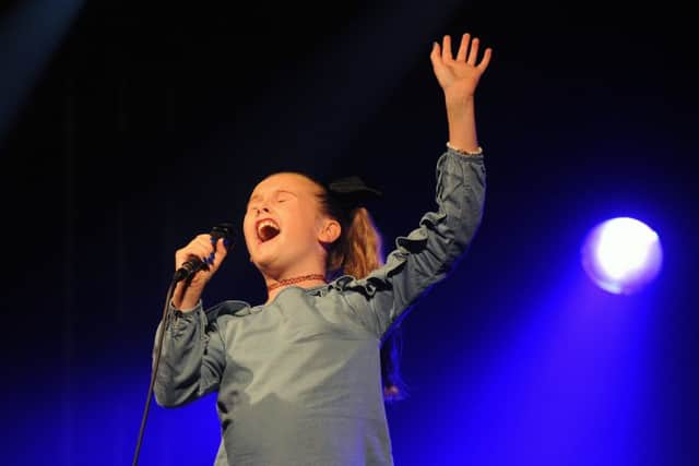 Jaida-Lou Carter, nine, during her performance
Picture: Sarah Standing (161402-7737)