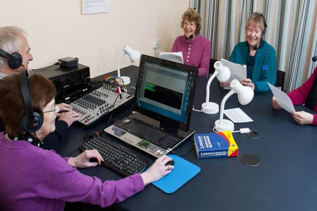 Volunteers at Fareport Talking Newspaper, Gloria Weaver, Mary Martin, Dee Batu and Suzie Lyczywek
