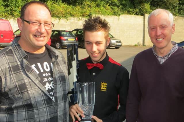 Mark Lloyd with his godfather Les Barstow, left, and John Hunter, second right