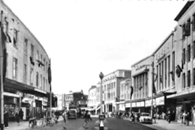 COMMERCIAL With Littlewoods, Woolworths and C&A all doing good trade, this is Commercial Road, Portsmouth, looking south in 1961. You can see dozens of cycles propped against the kerb in days when they were unlikely to be stolen.