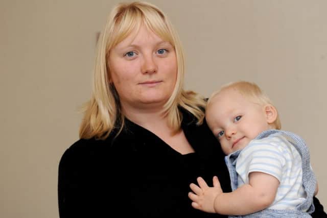 Fern Guillen (32) from Fareham, wants to raise awareness for World Thrombosis Day after suffering a massive blood clot when she gave birth to her son Alex Guillen in 2015.  Picture: Sarah Standing (161380-3916)