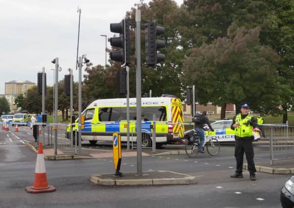 Police in the St Mary's area of Fratton last Friday after a man was the victim of a serious assault Picture: Debz Croker