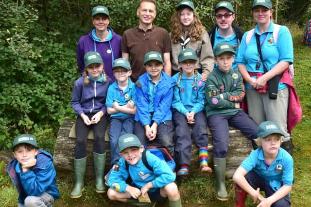 Chris Packham with young wildlife enthusiasts