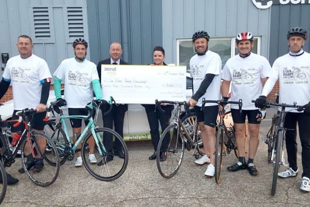 From left, Stuart Moore, Rick Stanley, operations director Gary Strickland Smith, account manager Natasha Parry, David Haste, John Curtis and Darren Farley