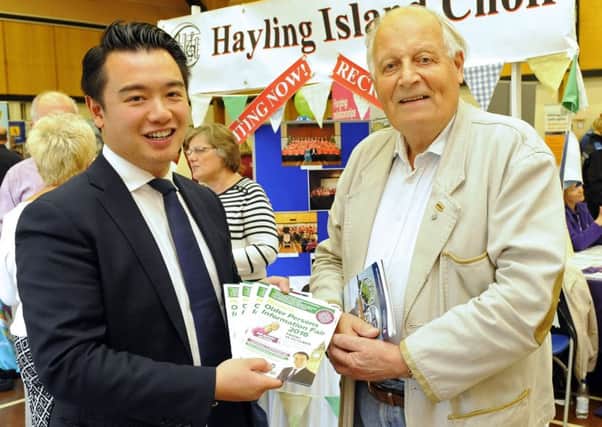 Alan Mak MP with Hayling resident Stan Cornford (86)