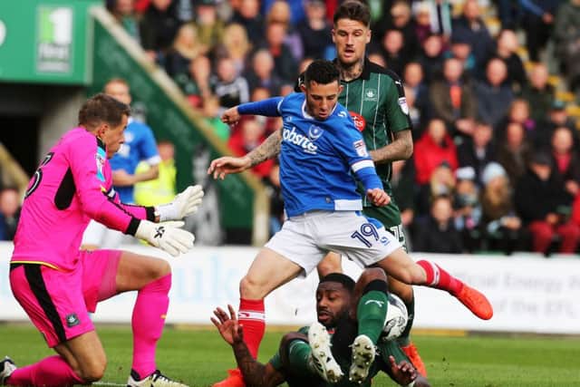 Conor Chaplin tormented the Plymouth defence. Picture: Joe Pepler