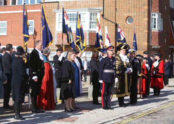 The Lord Mayor of Portsmouth, Cllr David Fuller, was joined by the Lord-Lieutenant of Hampshire, Nigel Atkinson, and the mayors of Gosport, Fareham and Havant. The service was led by the Dean of Portsmouth, the Very Rev David Brindley 

Pictures: Habibur Rahman