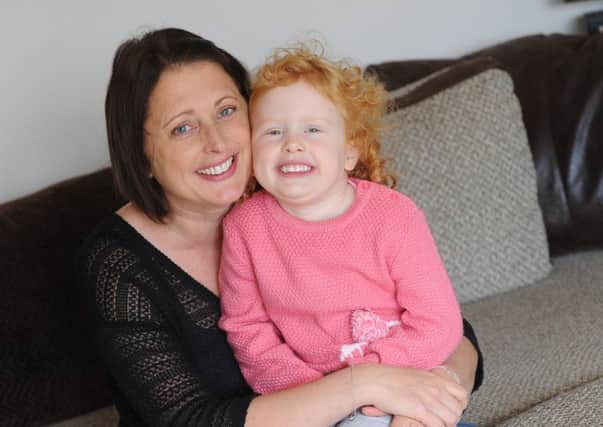 Jenny Mawson, 38, from Horndean, with daughter Erin, three