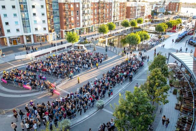 The record-breaking turnout for the Gunwharf Quays student shopping night