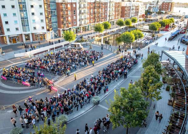 The record-breaking turnout for the Gunwharf Quays student shopping night