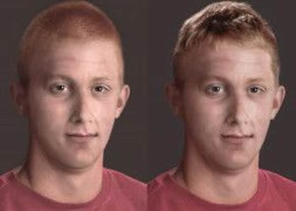 Age progression photos of Jordan Ratcliffe