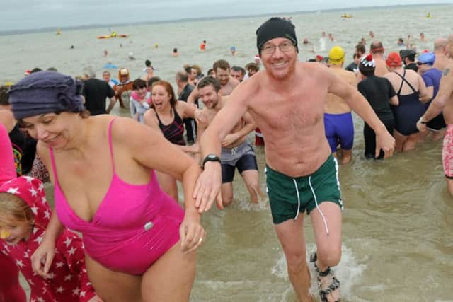 This year's Gafirs New Year's Day swim at Stokes Bay Picture Ian Hargreaves
