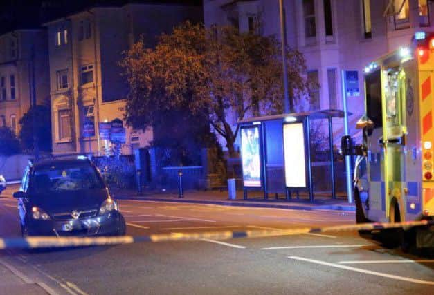 The Vauxhall Zafira involved in the road traffic accident in Cambridge Road, Gosport Picture: Uknip