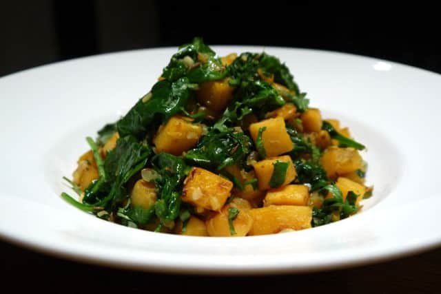 Lightly-curried sweet potato