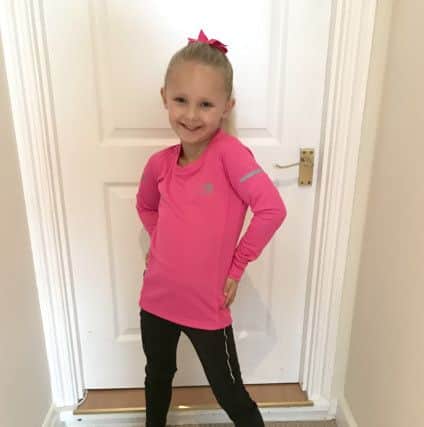 Molly Hopes, who is running the Junior Great South Run for Hannah's Holiday Home