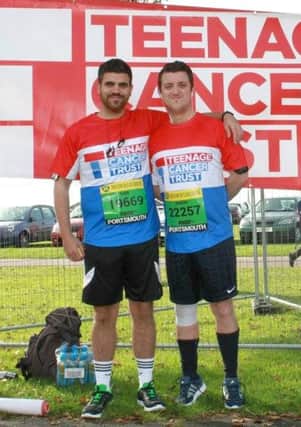 Brothers Sam and Simon Ball, who are running the Great South Run on Sunday in memory of their friend, Camilla Dickens, who died of cancer