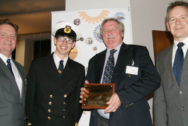 Mark Dickinson, general secretary at Nautilus International, deck officer cadet Declan Rogers, Phil Smith, senior lecturer at Warsash Maritime Academy and David McDine, cadet training officer at Carisbrooke Shipping Ltd