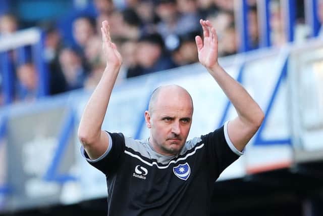 Pompey boss Paul Cook   Picture: Joe Pepler