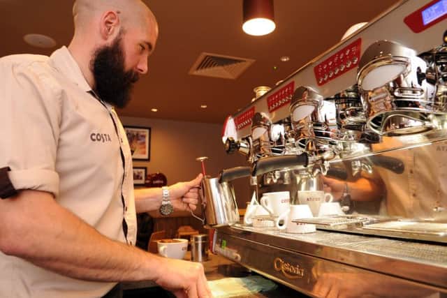 Mike Flores at the Costa in Emsworth that opened in April - a branch opens in Cowplain tomorrow