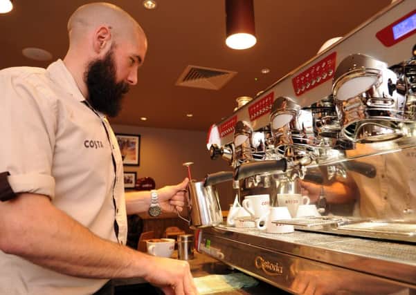 Mike Flores at the Costa in Emsworth that opened in April - a branch opens in Cowplain tomorrow