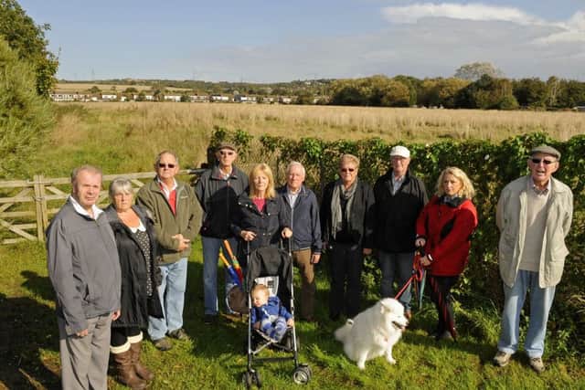 Residents opposed to development planned for the field between Cranleigh Road and Quintrel Avenue in Portchester, pictured in 2014