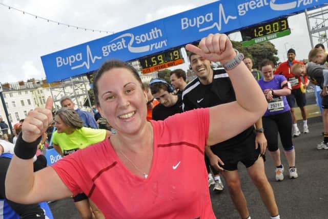 Emma finishes a previous Great South Run