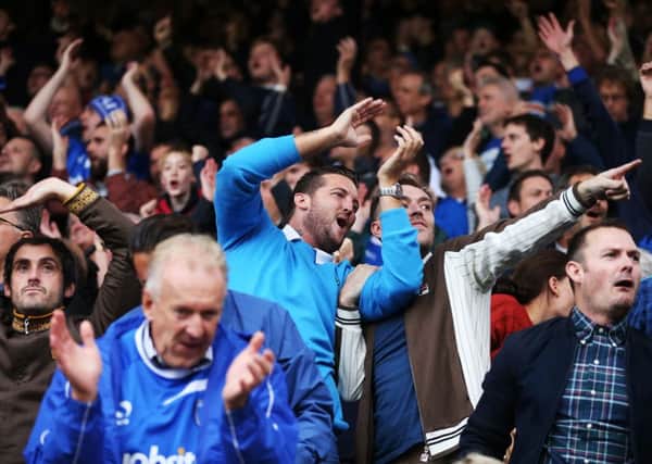 Pompey supporters at Leyton Orient earlier this month. Picture: Joe Pepler
