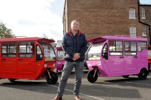 David Goodyer has launched a new business selling tuk-tuks. Picture: Sarah Standing (161417-5171)