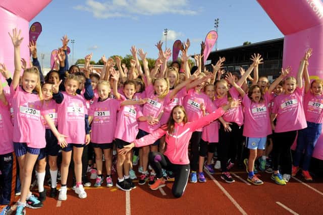 Youngsters at the Run for Fun event at the Mountbatten Centre Picture: Malcolm Wells (161020-1648)