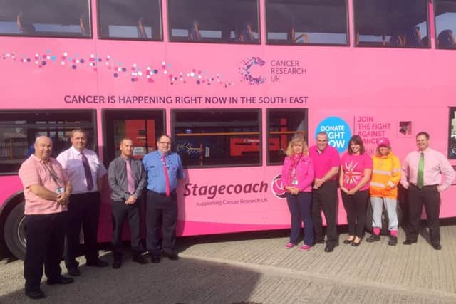 Staff from Stagecoach in Portsmouth took part in Wear It Pink