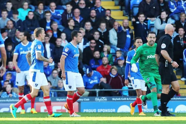 Pompey's David Forde was criticised by John Sheridan. Picture: Joe Pepler