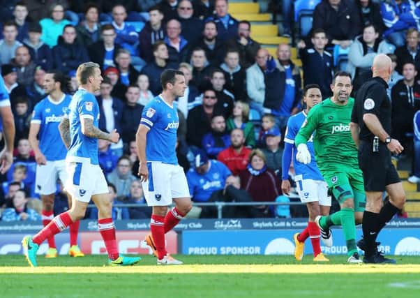 Pompey's David Forde was criticised by John Sheridan. Picture: Joe Pepler