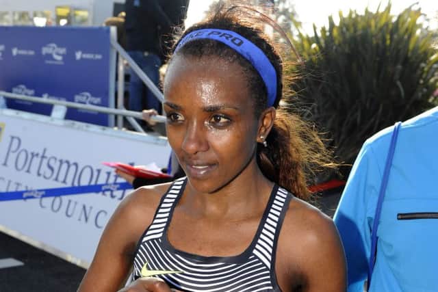 Womens race winner Tirunesh Dibaba  Picture: Malcolm Wells