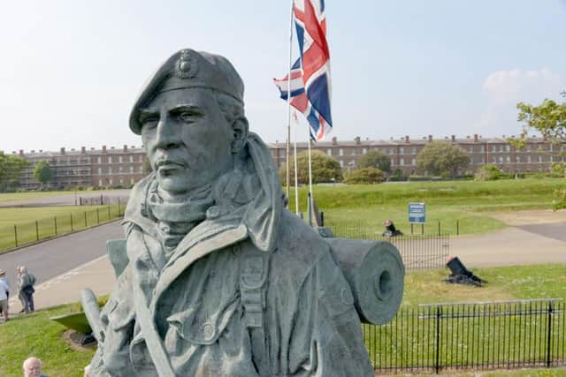 The Yomper statue outside the Royal Marines Museum in Eastney.