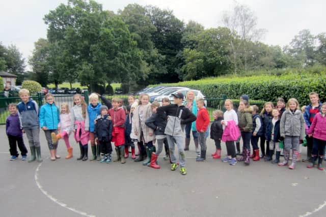 Pupils from Kingscroft School, Catherington, who did a sponsored ramble for Children in Need.