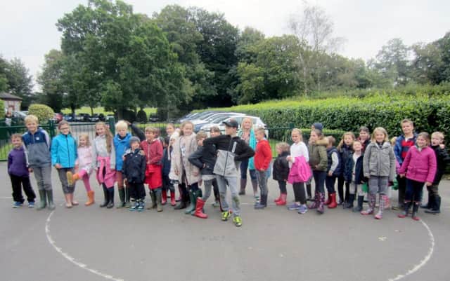 Pupils from Kingscroft School, Catherington, who did a sponsored ramble for Children in Need.