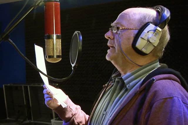 Malcolm Dent recording his charity Christmas album for Gosport Rotary