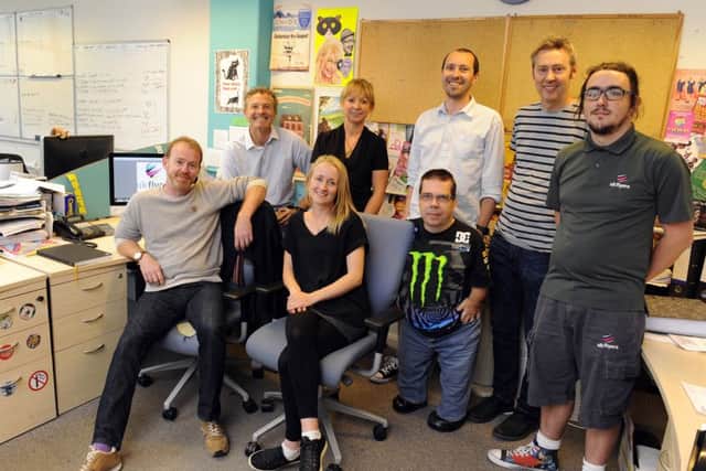 Jay Dunstan, director of Flyers, with his team Picture: Malcolm Wells (160802-1373)