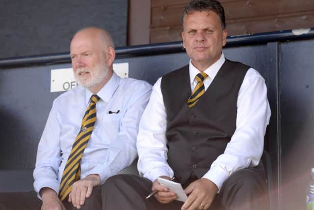 Gosport Borough chairman Mark Hook and manager Alex Pike. Picture: Paul Jacobs (151036-1)